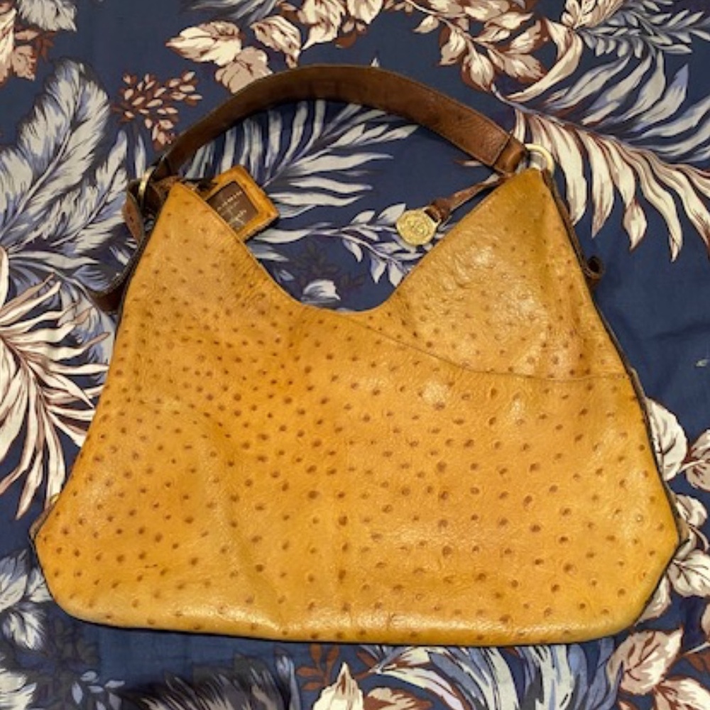 Brahmin ostrich pattern handbag